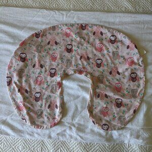 Pink Owl Boppy Pillow Cover